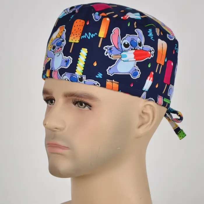 Casquette de gommage imprimée pour la plupart des hommes, avec bandeau à nouer, en 100%