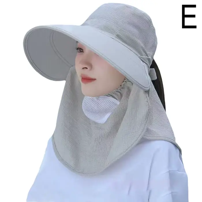 Chapeau de soleil intégral pour femme, protection UV, couvre le cou et le visage, chapeau bob à larg