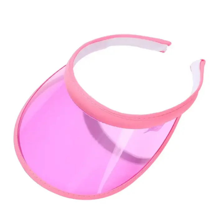Environmentally Friendly PVC Sun Visor Hat Unisex Lightweight Sports Hat Casual Beach Cap UV Protect
