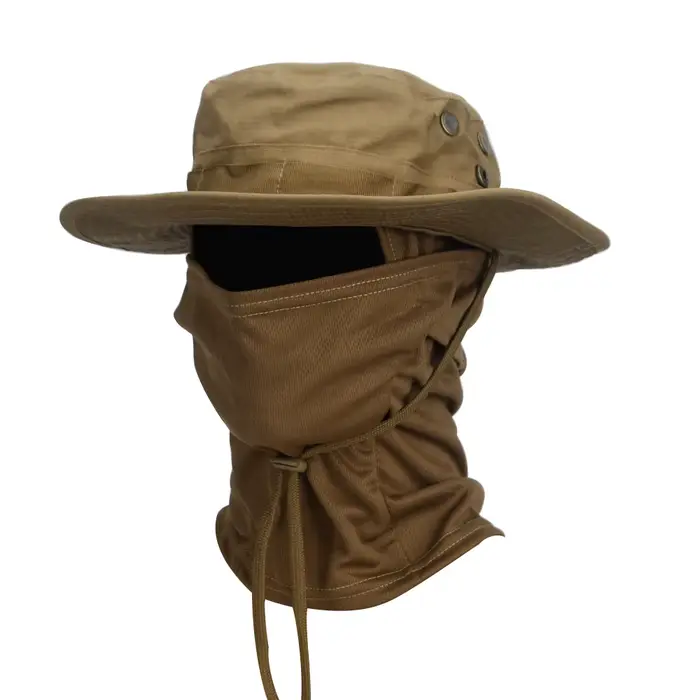 Cagoule à large bord pour hommes, ensemble mixte, casquette Boonie de protection solaire, randonnée 