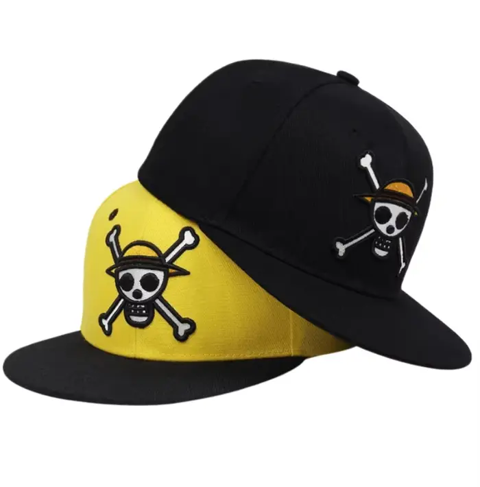 Casquette de baseball brodée Luffy Pirate Skull