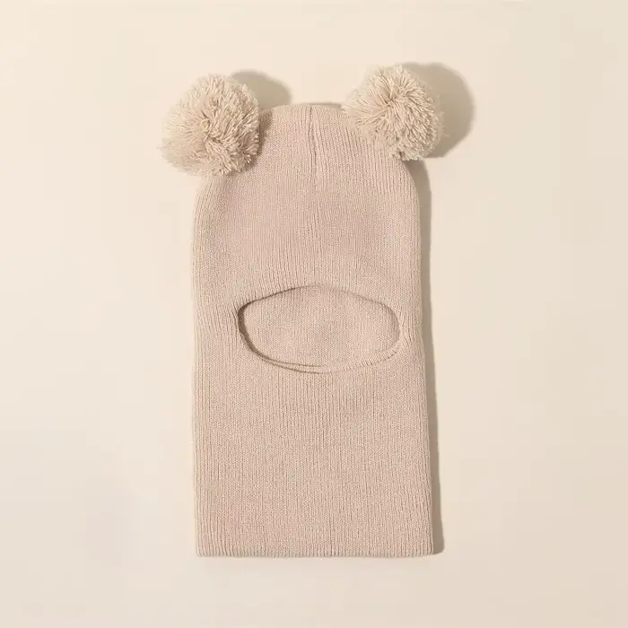 Bonnet une pièce à capuche pour enfants d'hiver, équipé d'un dispositifs de protection des oreilles 