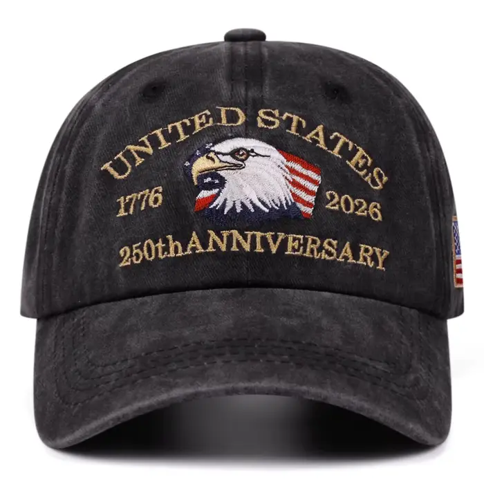 Casquette de baseball rétro brodée Aigle Patriot pour homme et femme