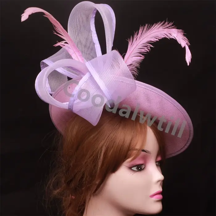 Camel Fascinator chapeau femmes voiles Derby église casque dames Cocktail fête pilulier casquette mariée mariage
