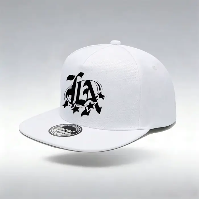 Casquette snapback avec imprimé lettre 'LA', casquette de baseball unisexe classique de couleur unie