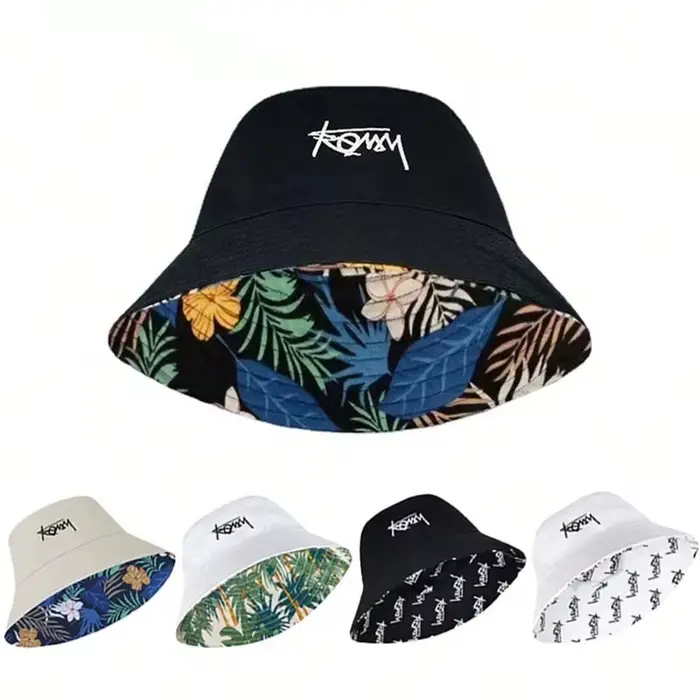 Chapeau de pêcheur imprimé brodé pour hommes et femmes