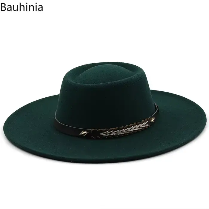 Chapeaux Fedoras en feutre de Style britannique pour femmes et hommes