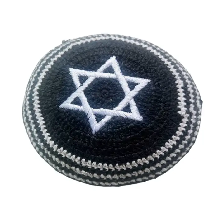 Chapeau kippa unisexe moderne, casquette en coton blanc pour tenues juives à vente en gros