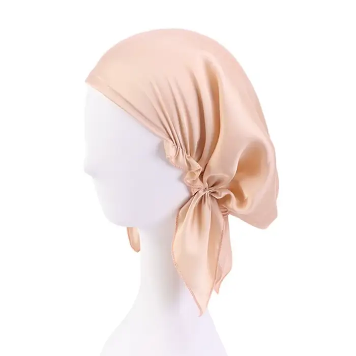 Casquette de nuit en Satin pour femmes, chapeaux respirants contre le Cancer, chapeau de sommeil à n