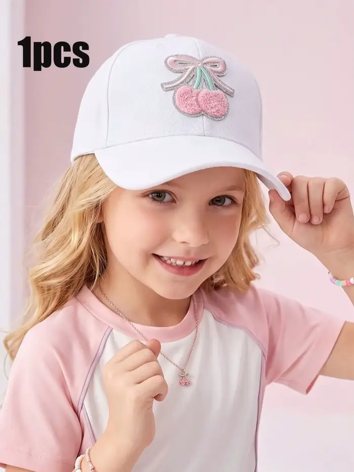 Casquette de baseball colorée pour filles de 5 à 10 ans