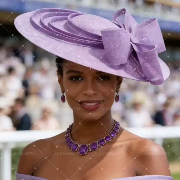 Nouvel Arrivage Chapeau Fascinator Grande Taille en Imitation Sinamay avec Clip pour Femme