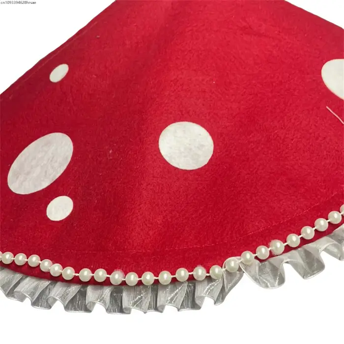 Chapeau en feutre bourgeon de champignon rouge pour enfants et adultes, costume de carnaval, décoration de fête, cosplay, halloween