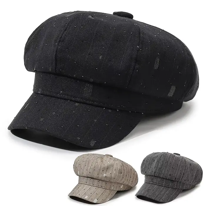 Béret octogonal pour femme pour le printemps et l'automne