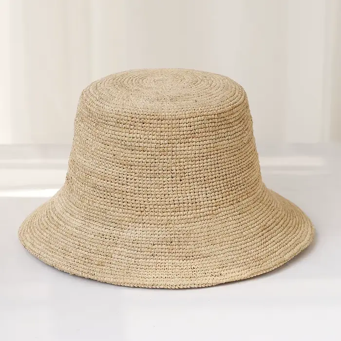 2025 summer sun hat bow 100%Raffia hat Sun visor women's summer panama Straw hats Women's beach hat 