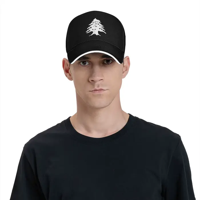Casquette de baseball vintage avec drapeau du Liban et arbre du cèdre