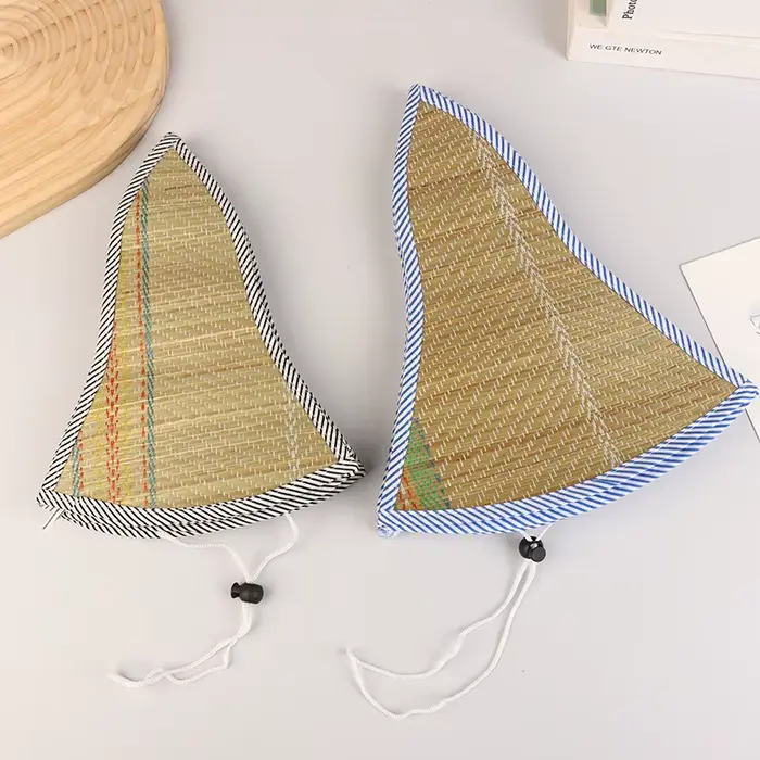Chapeau de pêcheur rétro en rotin de bambou et paille tissée à la main pour homme et femme, idéal pour les voyages, la pêche et les occasions spéciales