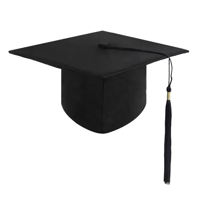 Chapeau de graduation noir 2026 pour adultes, toges de bachelier avec pompons, fournitures de décora