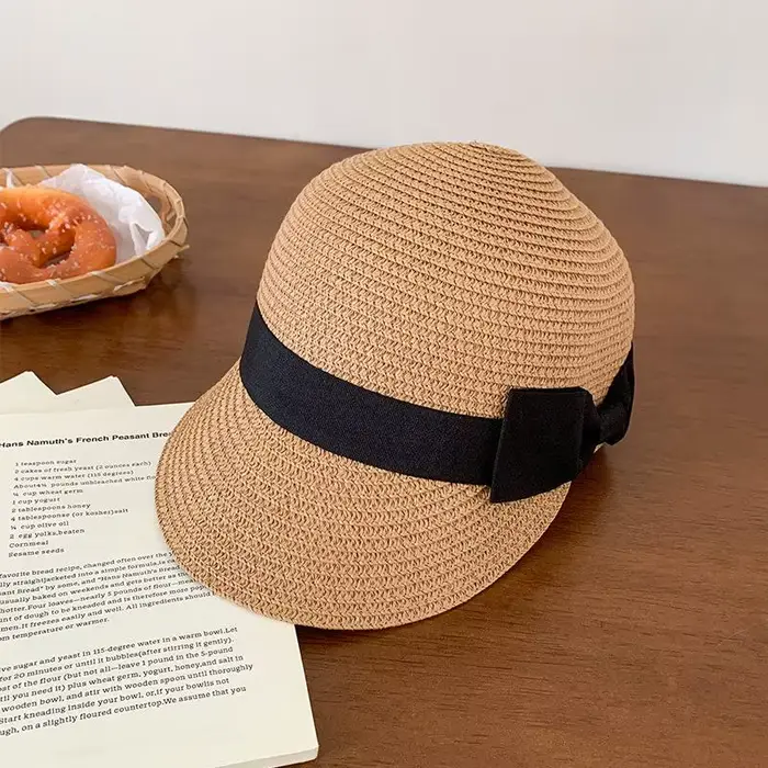 Chapeau de paille d'été pour femme, idéal pour les voyages en plein air, la plage et les vacances, s