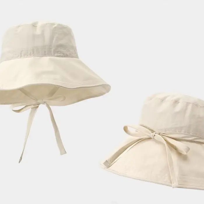 Chapeau Bob Anti-UV à Large Bord avec Lanière