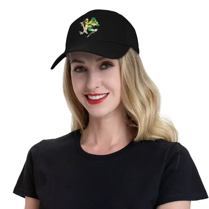 Casquettes de baseball Power Rangers vertes et blanches pour hommes et femmes