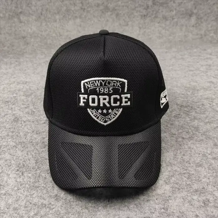 Casquette de baseball en maille pour hommes motif bouclier grandes tailles respirante été printemps sport extérieur