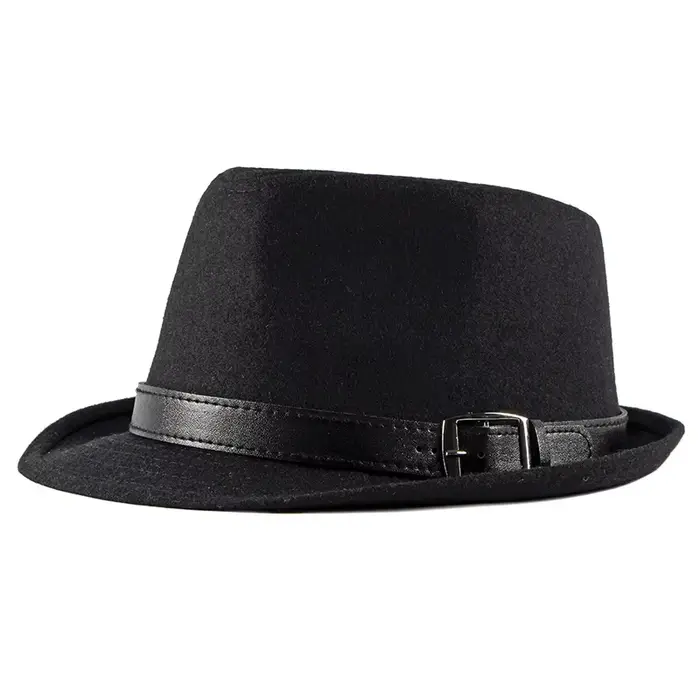 Chapeau de jazz rétro britannique pour hommes et femmes, chapeau de gentleman noir, hip-hop, haut de