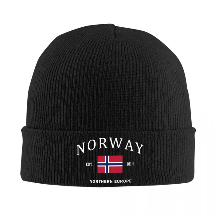 Norvège drapeau Skullies bonnets casquettes unisexe hiver chaud tricot chapeau femmes hommes rue adu