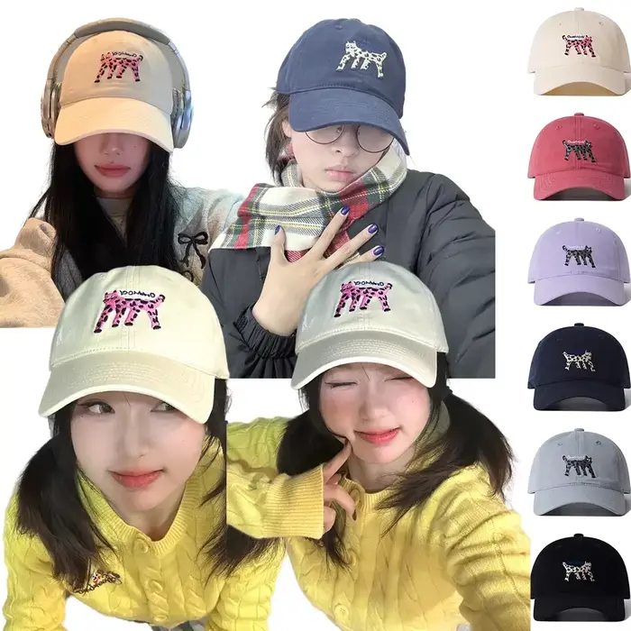 Casquette de baseball MYZOPER brodée chat rose protection solaire réglable pour adultes styles décontractés et occasions spéciales