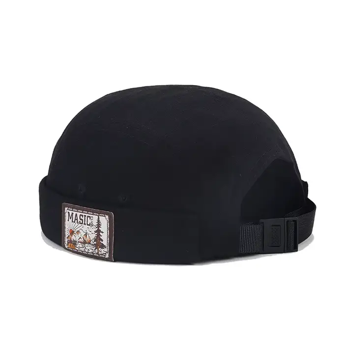 Bocca lettre étiquette Docker casquette couleur unie casquettes sans bords sans visière respirant ré