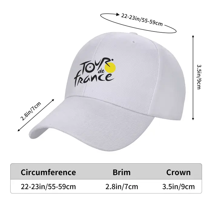 Casquette de Baseball personnalisée Le Tour de France pour femmes et hommes