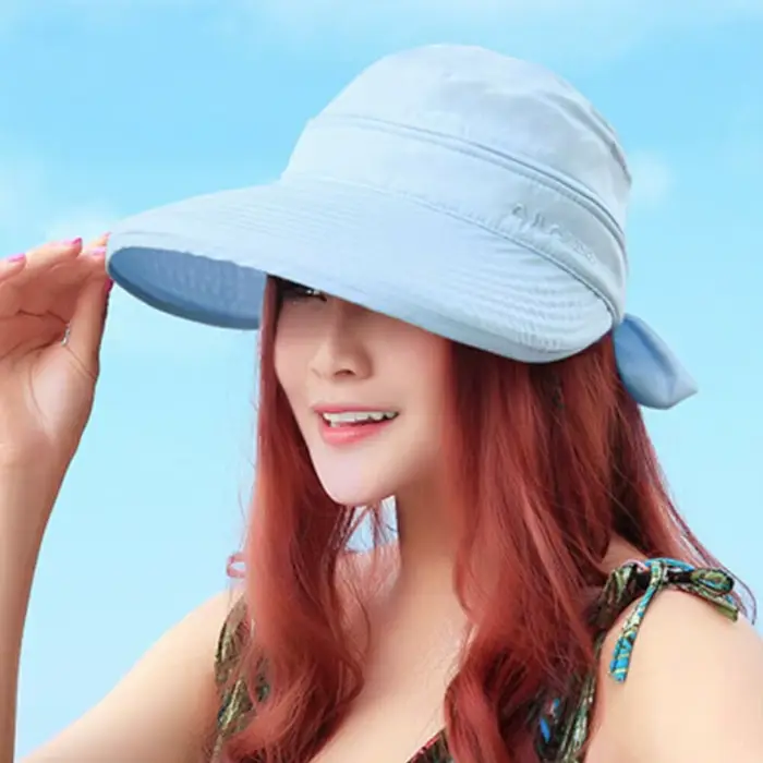 Chapeau de plage Anti-UV à visière, casquette d'extérieur, chapeau de soleil à large bord, 2021