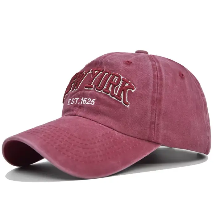 Casquette en coton délavé New York tendance pour hommes et femmes, casquette de baseball snapback, p