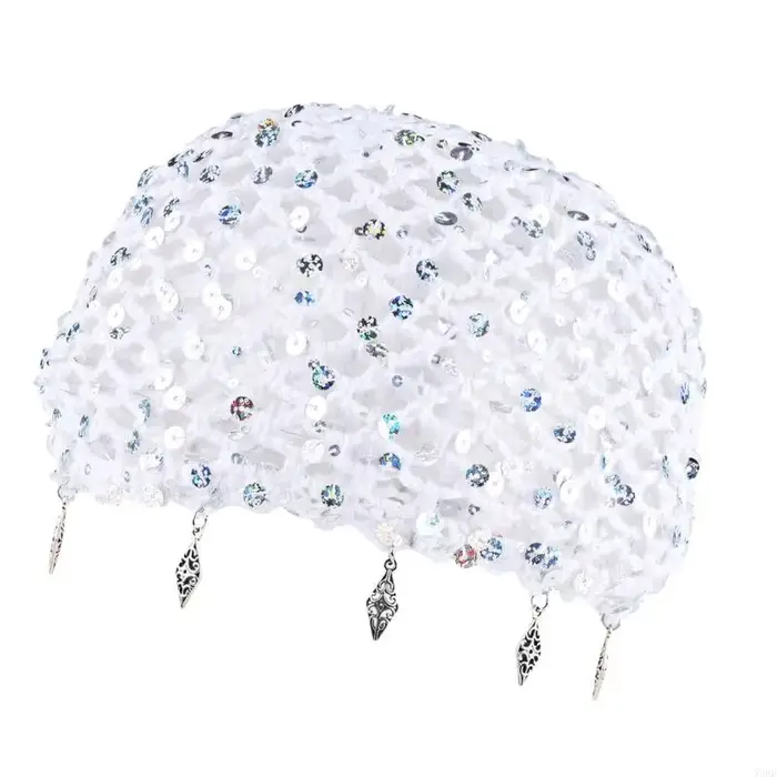 Casquette en Crochet à tissage ouvert avec embellissement disque