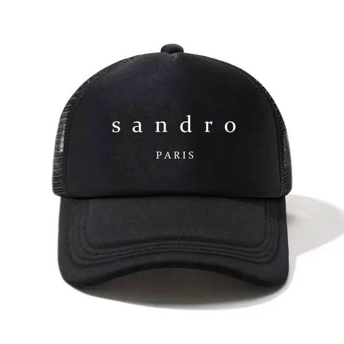 1 chapeau accessoire de mode extérieure en demi-maille éponge imprimée "sandrro", taille réglable, a
