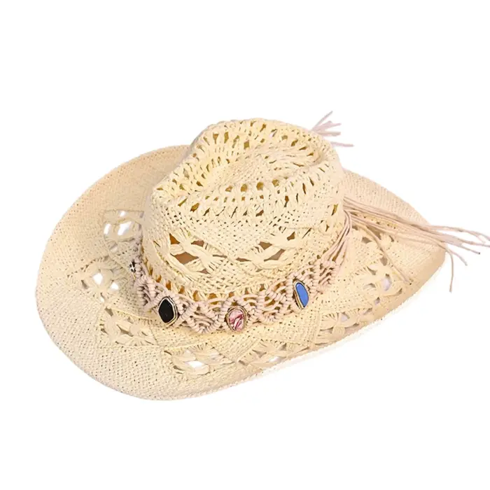 Chapeau de soleil en paille pour femmes