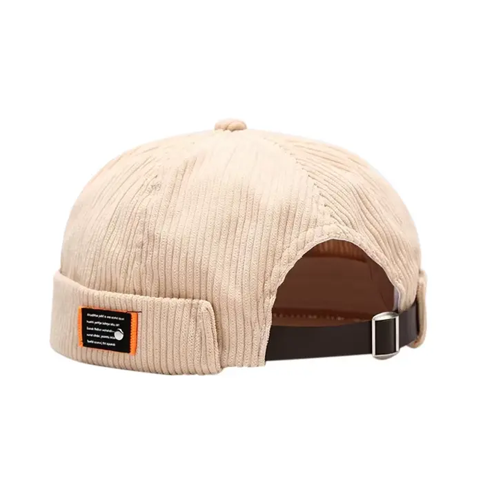Hommes femmes rétro dôme Melon sans bords bonnet unisexe Skullcap marin coton mécanicien à la mode c