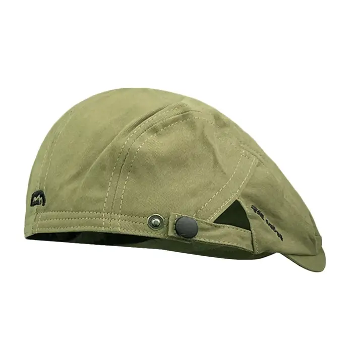 Béret décontracté brodé en coton