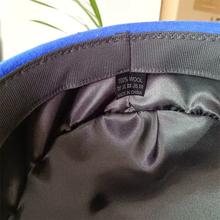 Chapeau Fedora plat gris 100 % laine pour femme