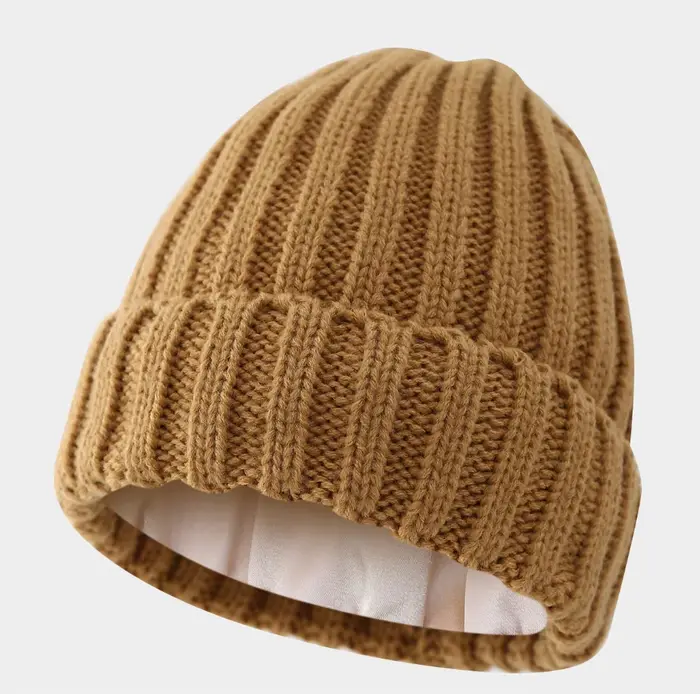 Bonnet doublé en satin pour hommes et femmes
