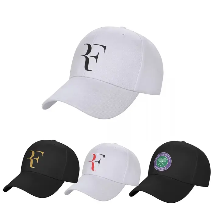 Hommes femmes RF Roger Federer Patch chapeaux de Tennis casquettes de Baseball incurvées chapeau en Polyester