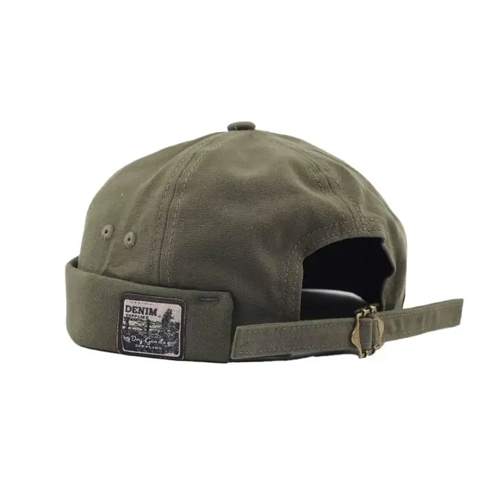 Bonnet Docker en Coton Ajustable pour Homme, Style Rétro Tendance, Unisexe