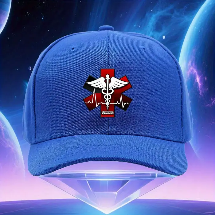 Casquette de camionneur réglable pour paramédicaux avec emblème Étoile de la Vie - Casquette légère 