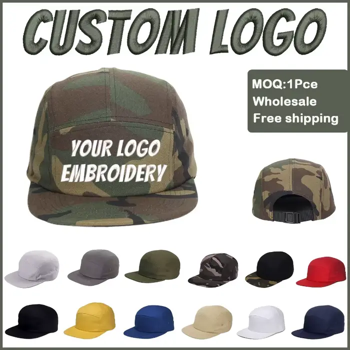 Casquette de baseball à visière plate en coton Fedoryn avec broderie personnalisée