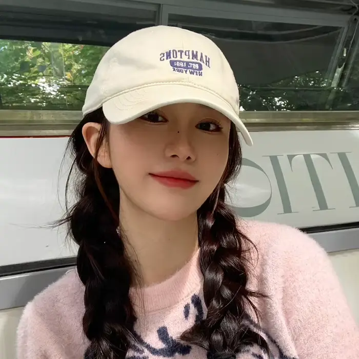 Décontractée Couleur Unie Femmes Casquette De Baseball Mode Lettre Broderie