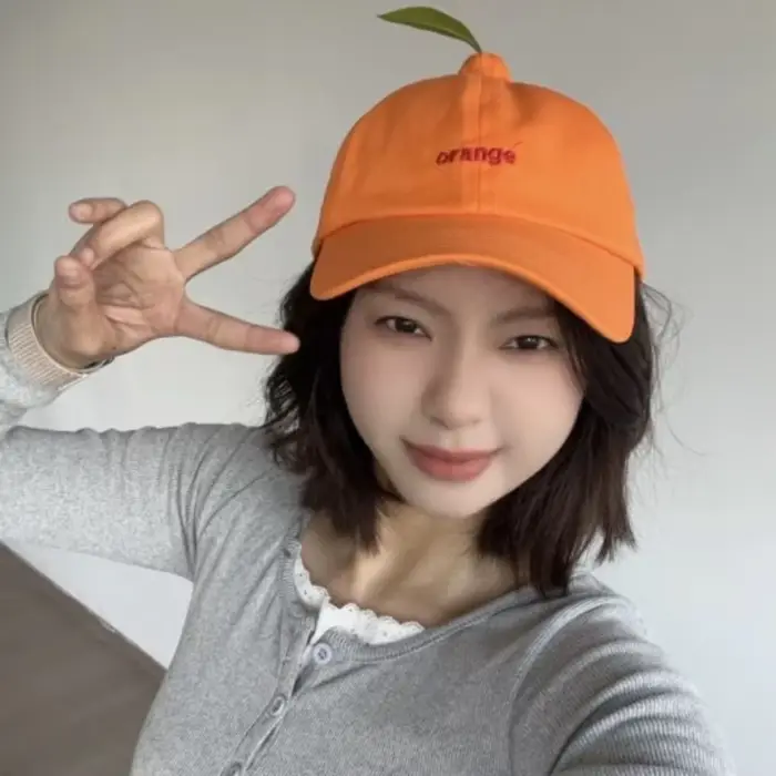 Casquette de Baseball Orange en coton décontracté