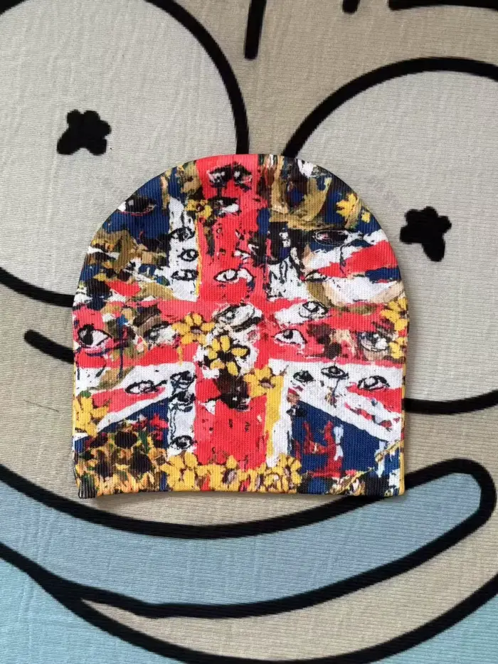 Chapeau tricoté des années 2000 pour hommes, imprimé gothique Harajuku, chapeaux amusants Emo Vintag