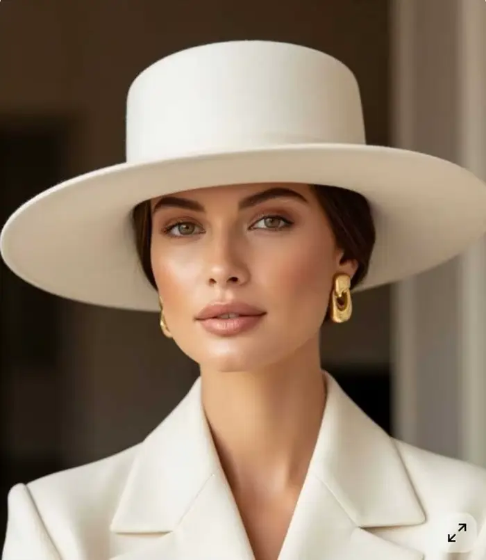 Chapeau en feutre français à dessus plat, chapeaux en feutre d'automne et d'hiver, accessoires de le