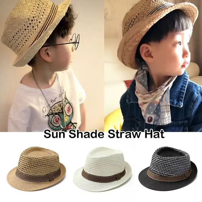 Nouveau Trilby paille Fedora chapeau respirant