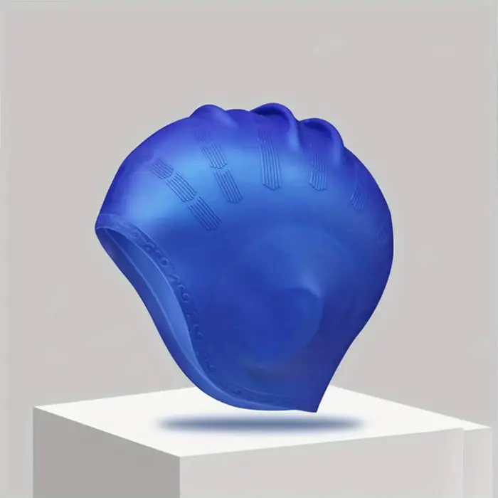 DIZETION Bonnet de bain en silicone durable avec poches d'oreille pour adultes et adolescents - Prot