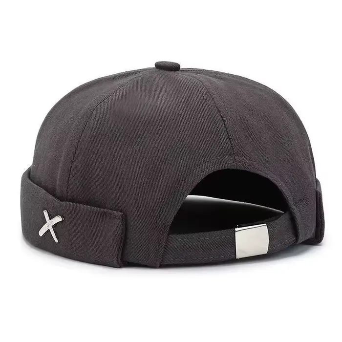 Nouveau Chapeau Printemps X Logo Melon Skin Unisexe en Fibre de Polyester, Chapeau Dôme Tendance Sty